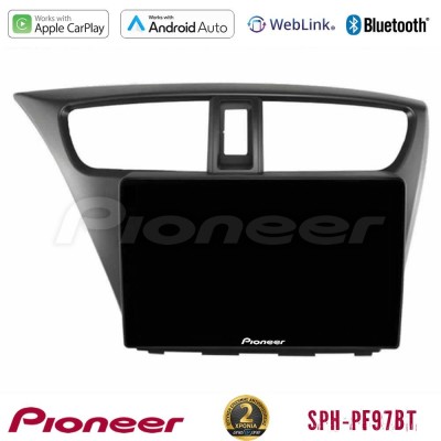 Pioneer SPH-PF97BT Series    Honda Civic Hatchback 2012-2015 Multimedia Station 9