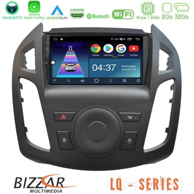 Bizzar LQ Series 4Core Android14 2+32GB Ford Transit Connect 2013-2018 Navigation Multimedia Tablet 9