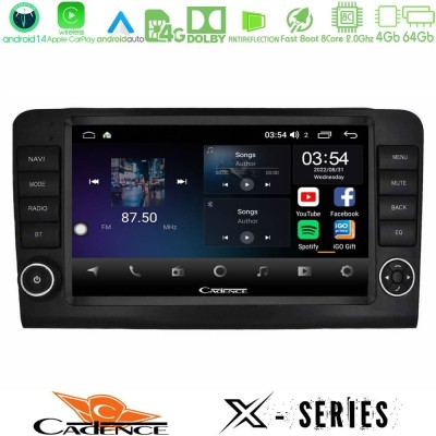 Cadence X Series Mercedes ML/GL Class W164 2006-2011 8core Android 14 4+64GB Navigation Multimedia Tablet 9