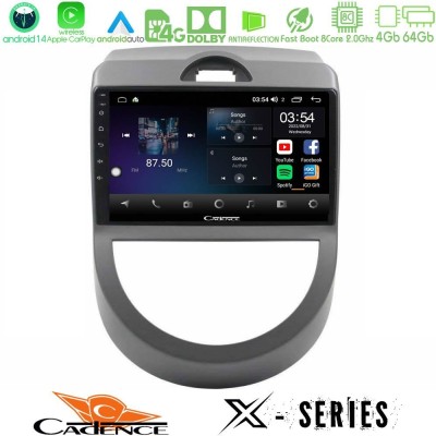 Cadence X Series Kia Soul 2009-2011 8core Android 14 4+64GB Navigation Multimedia Tablet 9