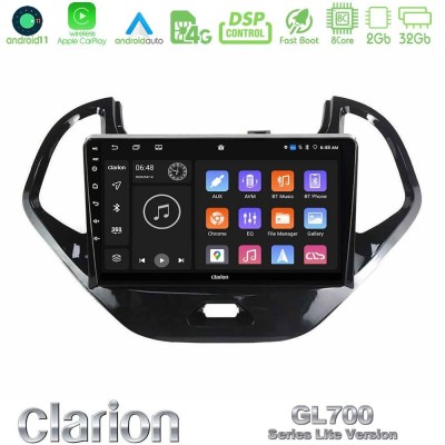 Clarion GL700 Lite Series 8Core Android11 2+32GB Ford Ka 2016-2020 Navigation Multimedia Tablet 9