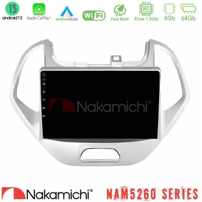 Nakamichi NAM5260 Series 4Core Android13 4+64GB Ford KA 2016-2020 Navigation Multimedia Tablet 9