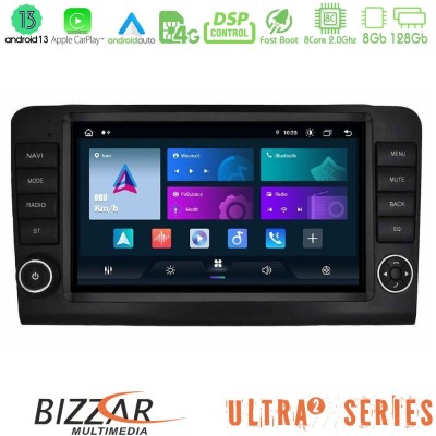Bizzar Ultra Series Mercedes ML/GL Class W164 2006-2011 8core Android13 8+128GB Navigation Multimedia Tablet 9