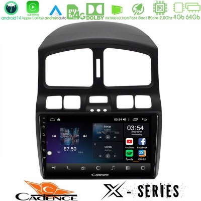Cadence X Series Hyundai Santa Fe 2000-2006 8core Android 14 4+64GB Navigation Multimedia Tablet 9