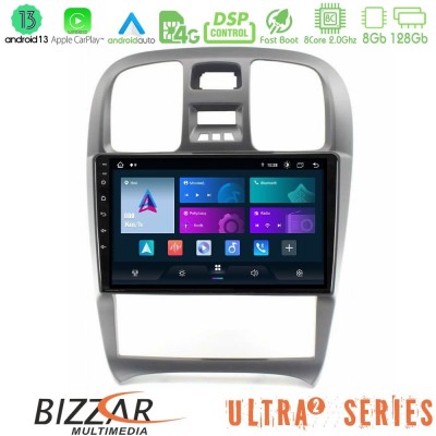 Bizzar Ultra Series Hyundai Sonata 2001-2005 8core Android13 8+128GB Navigation Multimedia Tablet 9