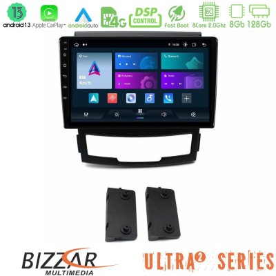 Bizzar Ultra Series Ssangyong Korando 2010-2014 8core Android13 8+128GB Navigation Multimedia Tablet 9