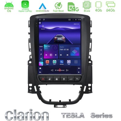 Clarion GL300 Tesla Series Android OS 8Core 4+64GB Opel Astra J 2010-2014 Navigation Multimedia Tablet 9.7