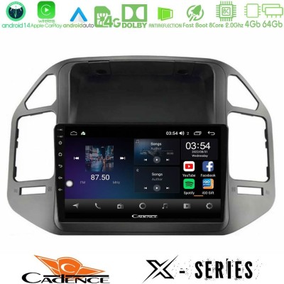 Cadence X Series Mitsubishi Pajero 2002-2006 8core Android 14 4+64GB Navigation Multimedia Tablet 9