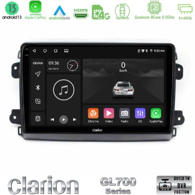 Clarion GL700 Series 8Core Android13 4+64GB Citroen/Fiat/Opel Navigation Multimedia Tablet 9