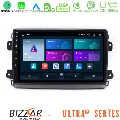 Bizzar Ultra Series Citroen/Fiat/Opel 8core Android13 8+128GB Navigation Multimedia Tablet 9
