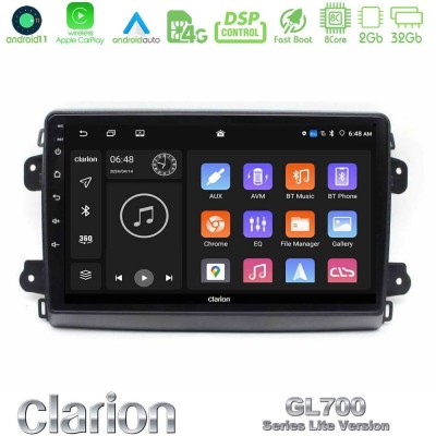 Clarion GL700 Lite Series 8Core Android11 2+32GB Citroen/Fiat/Opel Navigation Multimedia Tablet 9