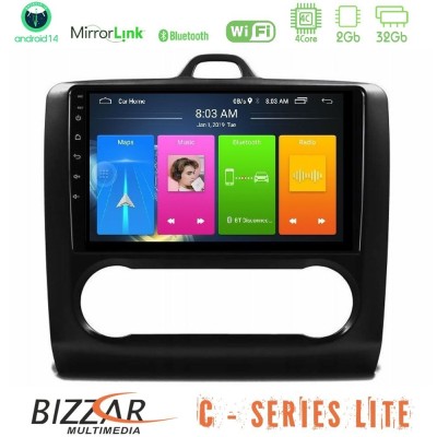 Bizzar C Series Lite 4Core Android14 2+32GB Ford Focus Auto AC Navigation Multimedia Tablet 9