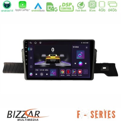 Bizzar F Series 8Core Android14 4+64GB Citroen C3 You 2025-> Navigation Multimedia Tablet 9