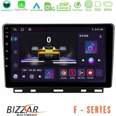 Bizzar F Series 8Core Android14 4+64GB  Renault Clio 5 2020-2025 Navigation Multimedia Tablet 9