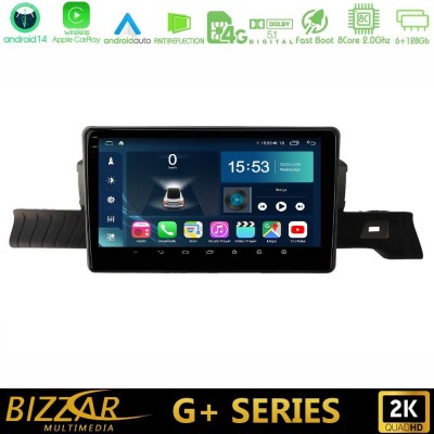Bizzar G+ Series Citroen C3 You 2025-> 8core Android14 6+128GB Navigation Multimedia Tablet 9