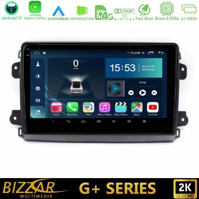Bizzar G+ Series Citroen/Fiat/Opel 8core Android14 6+128GB Navigation Multimedia Tablet 9