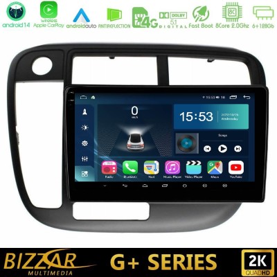 Bizzar G+ Series Honda Civic 1995-2001 8core Android14 6+128GB Navigation Multimedia Tablet 9