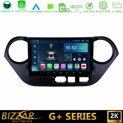 Bizzar G+ Series Hyundai i10 2014-2020 8core Android14 6+128GB Navigation Multimedia Tablet 9