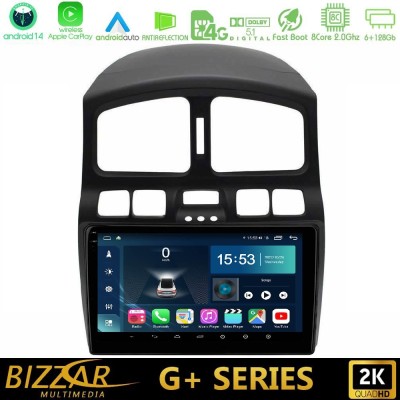 Bizzar G+ Series Hyundai Santa Fe 2000-2006 8core Android14 6+128GB Navigation Multimedia Tablet 9