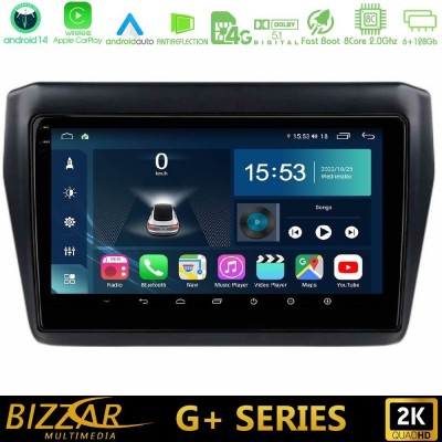 Bizzar G+ Series Suzuki Swift 2017-2023 8core Android14 6+128GB Navigation Multimedia Tablet 9