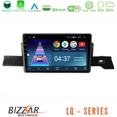 Bizzar LQ Series 4Core Android14 2+32GB Citroen C3 You 2025-> Navigation Multimedia Tablet 9