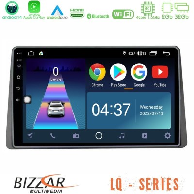 Bizzar LQ Series 4Core Android14 2+32GB Dacia Duster 2022-2024 Navigation Multimedia Tablet 9