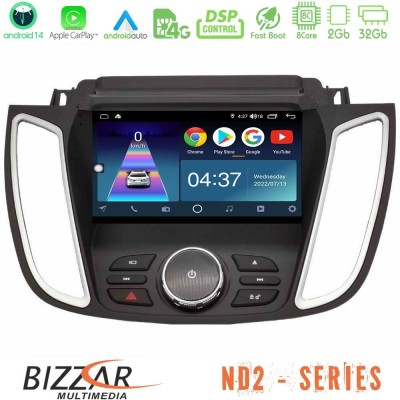 Bizzar ND2 Series 8Core Android14 2+32GB  Ford Kuga/C-Max 2013-2019 Navigation Multimedia Tablet 9