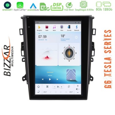 Bizzar Ford Mondeo 2014-2018 Android 11 (8+128GB) Tesla Multimedia Station 12,1