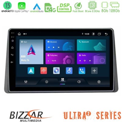 Bizzar Ultra Series Dacia Duster 2022-2024 8core Android13 8+128GB Navigation Multimedia Tablet 9