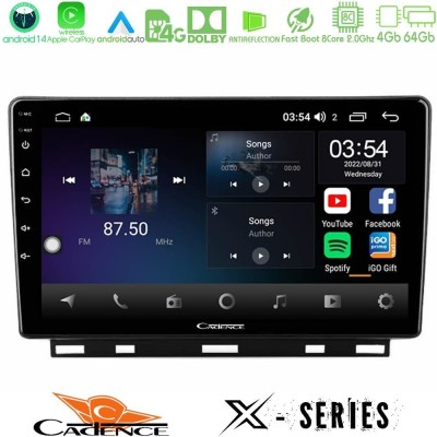 Cadence X Series Renault Clio 5 2020-2025 8core Android 14 4+64GB Navigation Multimedia Tablet 9