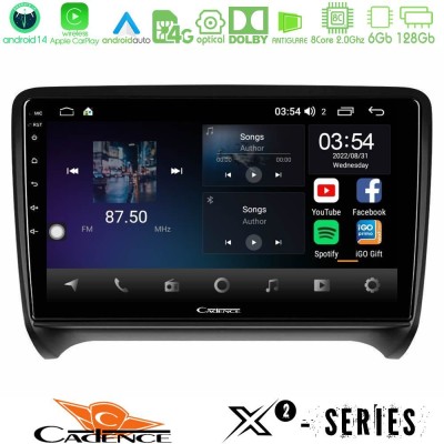 Cadence X2 Series 8Core Android14 6+128GB  Audi TT B7 Navigation Multimedia Tablet 9