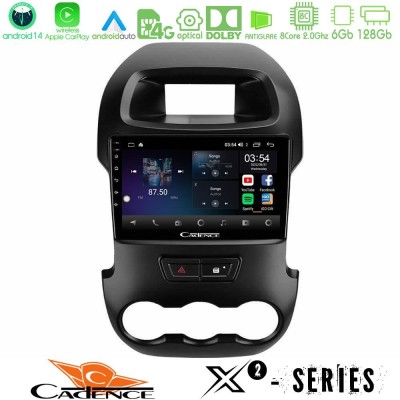 Cadence X2 Series 8Core Android14 6+128GB  Ford Ranger 2012-2016 Navigation Multimedia Tablet 9
