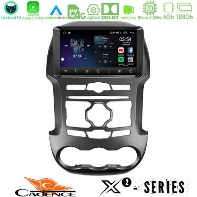 Cadence X2 Series 8Core Android14 6+128GB  Ford Ranger 2012-2016 Navigation Multimedia Tablet 9