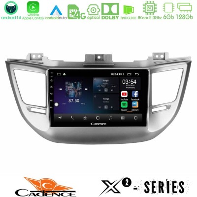 Cadence X2 Series 8Core Android14 6+128GB  Hyundai Tucson 2015-2018 Navigation Multimedia Tablet 9