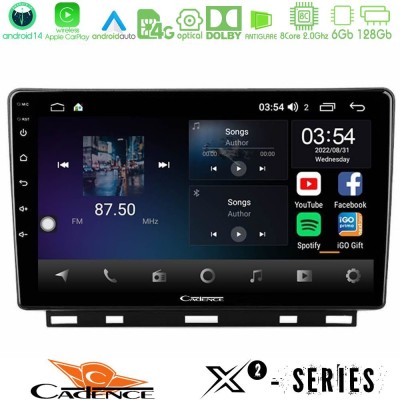 Cadence X2 Series 8Core Android14 6+128GB  Renault Clio 5 2020-2025 Navigation Multimedia Tablet 9