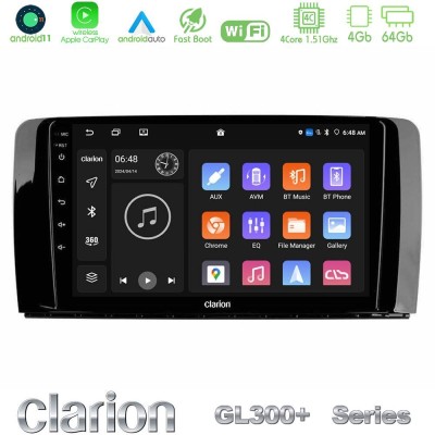Clarion GL300+ Series 4Core Android11 4+64GB  Mercedes R Class Navigation Multimedia Tablet 9