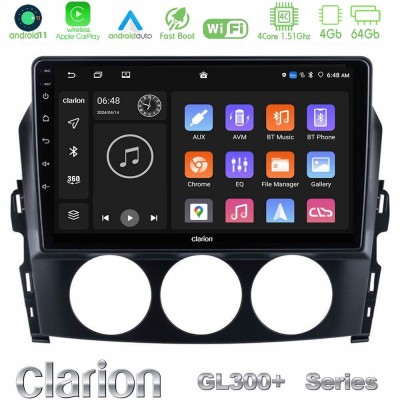 Clarion GL300+ Series 4Core Android11 4+64GB  Mazda MX-5 2006-2008 Navigation Multimedia Tablet 9