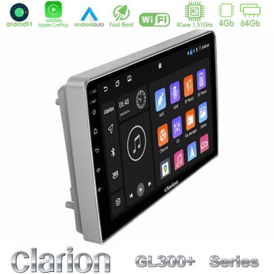 Clarion GL300+ Series 4Core Android11 4+64GB  Opel Astra/Corsa/Antara/Zafira Navigation Multimedia Tablet 9