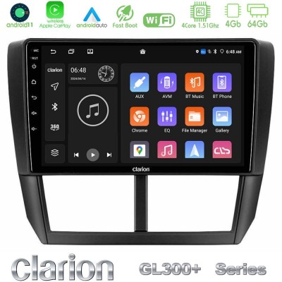Clarion GL300+ Series 4Core Android11 4+64GB  Subaru Forester Navigation Multimedia Tablet 9