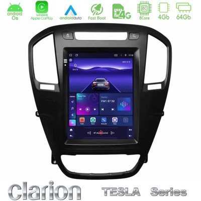Clarion GL300 Tesla Series Android OS 8Core 4+64GB Opel Insignia 2008-2013 Navigation Multimedia Tablet 9.7