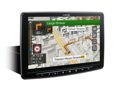 alpine INE-F904D 1DIN Chassis – 9-inch Touch Screen, built-in Navigation