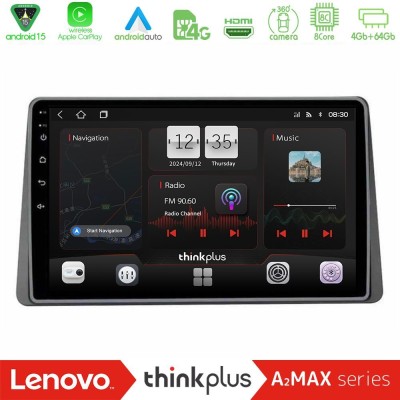 Lenovo Thinkplus A2MAX Series 8Core Android15 4+64GB  Renault Arkana 2019-> Navigation Multimedia Tablet 10