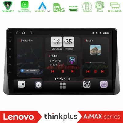 Lenovo Thinkplus A2MAX Series 8Core Android15 4+64GB Ford Focus 2019-> Navigation Multimedia Tablet 9