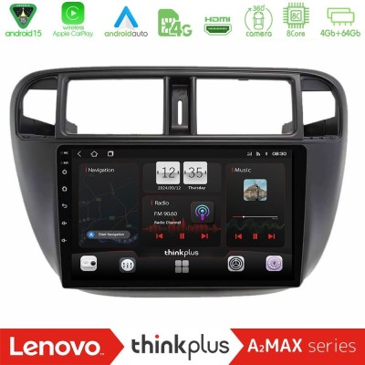 Lenovo Thinkplus A2MAX Series 8Core Android15 4+64GB Honda Civic 1995-2001 Navigation Multimedia Tablet 9