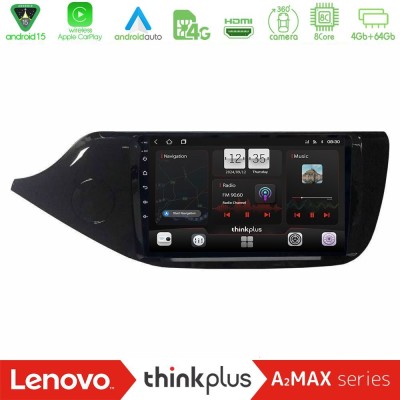 Lenovo Thinkplus A2MAX Series 8Core Android15 4+64GB  Kia Ceed 2013-2017 Navigation Multimedia Tablet 9