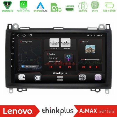 Lenovo Thinkplus A2MAX Series 8Core Android15 4+64GB  Mercedes A/B/Vito/Sprinter Class Navigation Multimedia Tablet 9