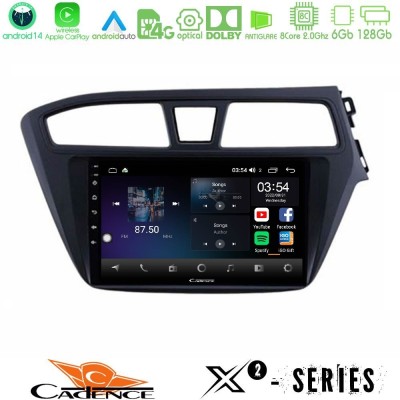 Cadence X2 Series 8Core Android14 6+128GB Hyundai i20 2014-2018 RHD Navigation Multimedia Tablet 9