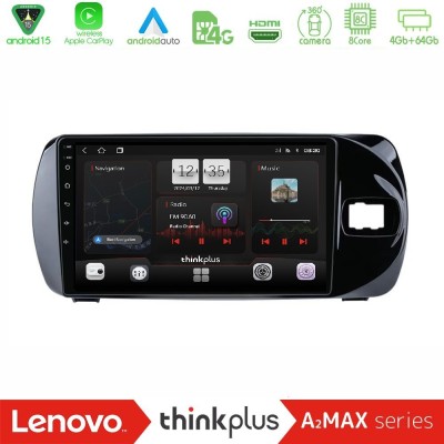 Lenovo Thinkplus A2MAX Series 8Core Android15 4+64GB Toyota Yaris (Vitz) 2015-2020 RHD Navigation Multimedia Tablet 9