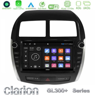 Clarion GL300+ Series 4Core Android11 4+64GB Mitsubishi ASX 2013-2018 Navigation Multimedia Tablet 9