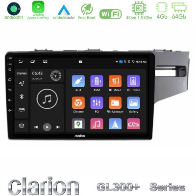 Clarion GL300+ Series 4Core Android11 4+64GB Honda Jazz 2013-2020 RHD Navigation Multimedia Tablet 9